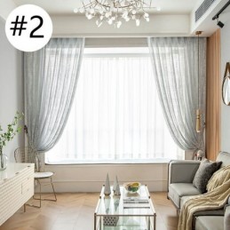 Cortinas Transparentes De Tul Nórdico, Elegantes Cortinas De Gasa Blanca, Hechas A Medida, Paneles De Persianas Para Sala De Est