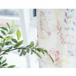 Cortina Translúcida Moderna De Estilo Rural, Hecha A Medida, Con Estampado De Mariposas Para Dormitorio.