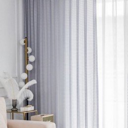 Cortinas Con Filtro De Luz Y Textura De Tejido Gofre Para Sala De Estar