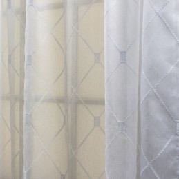 Cortinas Transparentes Con Patrón Geométrico Para Sala De Estar Y Dormitorio