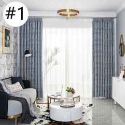 Cortinas Opacas De Jacquard De Lujo Para Sala De Estar Y Dormitorio