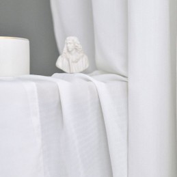 Cortinas De Tul Blanco Para Dormitorio, Cortinas De Gasa Transparente, Color Liso