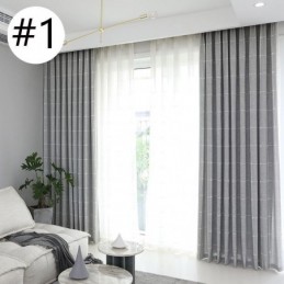 Cortinas Opacas A Cuadros Con Aislamiento Térmico Que Oscurecen La Habitación