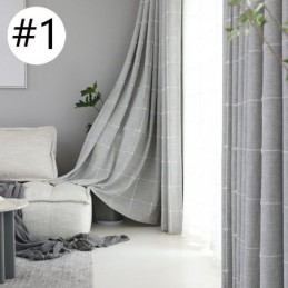 Cortinas Opacas A Cuadros Con Aislamiento Térmico Que Oscurecen La Habitación