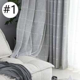 Cortinas Opacas A Cuadros Con Aislamiento Térmico Que Oscurecen La Habitación