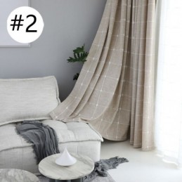 Cortinas Opacas A Cuadros Con Aislamiento Térmico Que Oscurecen La Habitación