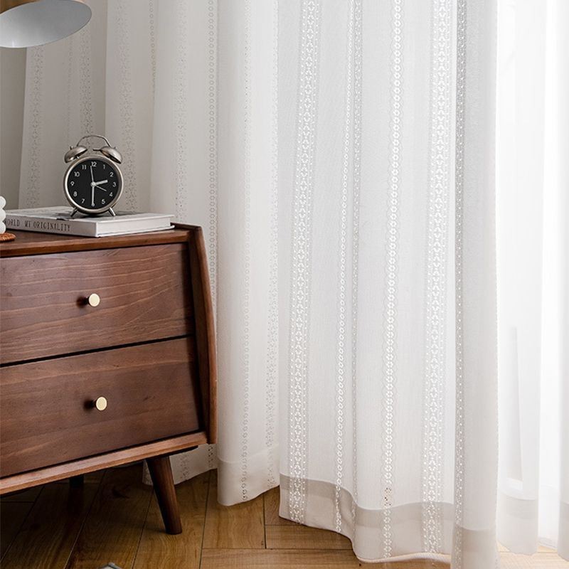 Cortinas Translúcidas Blancas De Estilo Nórdico, Estilo Jacquard, Para Sala De Estar Y Dormitorio.