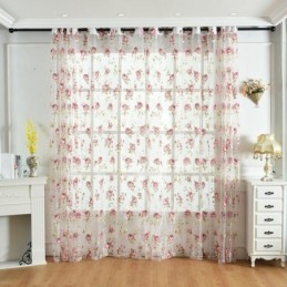 Cortinas Modernas De Tul Con Flores, Estilo Pastoral, Para Sala De Estar Y Dormitorio.