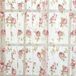 Cortinas Modernas De Tul Con Flores, Estilo Pastoral, Para Sala De Estar Y Dormitorio.