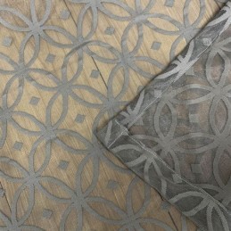 Cortina De Tul Europea, Hecha A Medida, Gris, Transparente, Para Sala De Estar