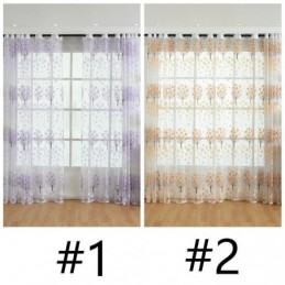 Cortinas Modernas Transparentes De Tul Floral Para Sala De Estar