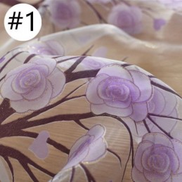 Cortinas Modernas Transparentes De Tul Floral Para Sala De Estar