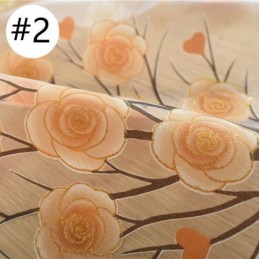 Cortinas Modernas Transparentes De Tul Floral Para Sala De Estar