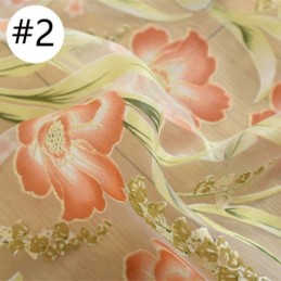 Cortina De Tul Con Diseño Floral Europeo, Hecha A Medida, Estilo Pastoral Para Sala De Estar.