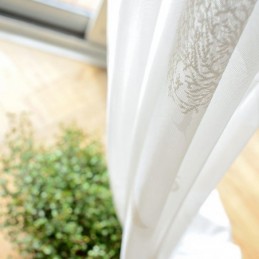Cortinas Nórdicas Semitransparentes Con Estampado De Árboles