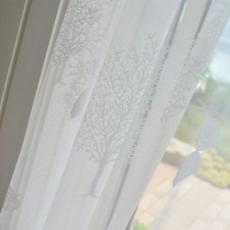 Cortinas Nórdicas Semitransparentes Con Estampado De Árboles