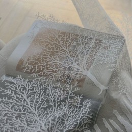 Cortinas Nórdicas Semitransparentes Con Estampado De Árboles