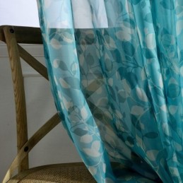 Cortinas Semitransparentes Con Estampado De Hojas Para Sala De Estar Y Dormitorio