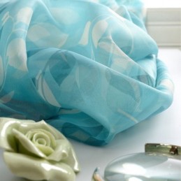 Cortinas Semitransparentes Con Estampado De Hojas Para Sala De Estar Y Dormitorio