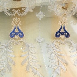 Cortina De Tul Exquisita, Hecha A Medida, Con Bordado Floral Europeo, Para Decoración De Habitaciones.