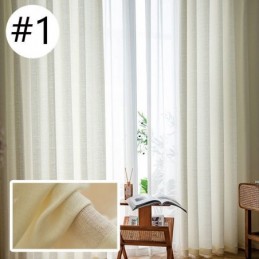 Cortinas De Tul De Color Sólido, Estilo Nórdico, Para Sala De Estar