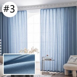 Cortinas De Tul De Color Sólido, Estilo Nórdico, Para Sala De Estar