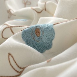 Cortinas Sencillas Japonesas Hechas A Medida Con Bordado Fresco.