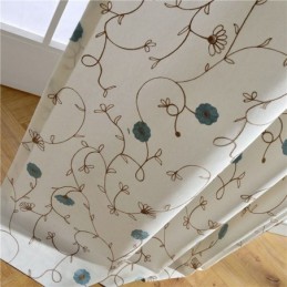 Cortinas Sencillas Japonesas Hechas A Medida Con Bordado Fresco.