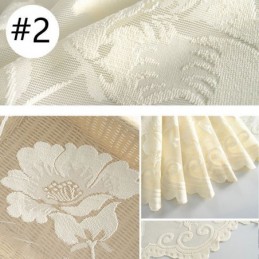 Cortinas De Gasa Blanca Transparente Con Bordado De Enredadera Para Dormitorio