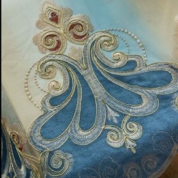 Cortinas Transparentes De Lujo Con Bordado Floral, Semi Voile, Hechas A Medida Para Dormitorio.