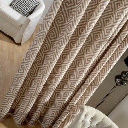 Cortina Nórdica Sencilla Hecha A Medida, Tela De Estudio Ecológica Con Estampado Único