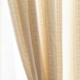 Cortinas De Tul Jacquard A Cuadros Para Ventana De Sala De Estar