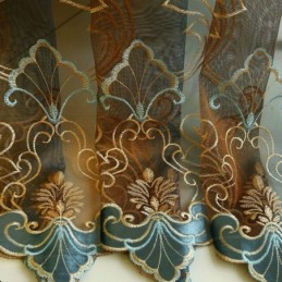 Cortina Bordada Europea, Hecha A Medida, De Lujo, Para Sala De Estar Y Dormitorio.