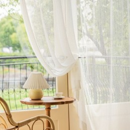 Cortinas De Tul Con Diseño De Espina De Pescado Para Ventana De Sala De Estar Y Dormitorio