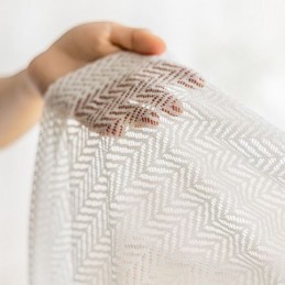 Cortinas De Tul Con Diseño De Espina De Pescado Para Ventana De Sala De Estar Y Dormitorio