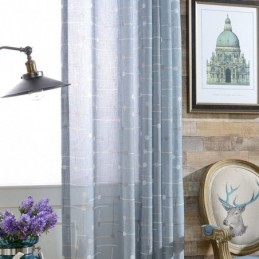 Cortinas Estampadas De Tul Semitransparentes Para Sala De Estar Y Dormitorio