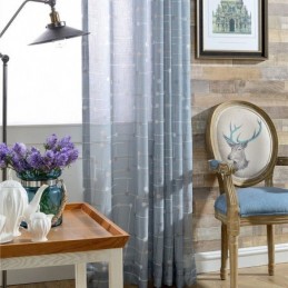 Cortinas Estampadas De Tul Semitransparentes Para Sala De Estar Y Dormitorio