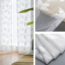 Cortinas De Tul Con Diseño Floral, Delicadas Cortinas Para Dormitorio Y Sala De Estar.