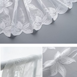 Cortinas De Tul Con Diseño Floral, Delicadas Cortinas Para Dormitorio Y Sala De Estar.