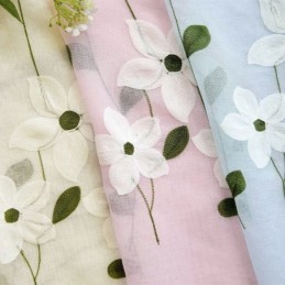 Cortina Transparente Con Diseño Floral, Hecha A Medida, Para Decorar La Sala De Estar.