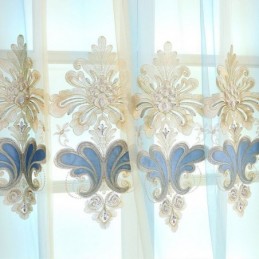 Cortinas Bordadas Europeas De Tul Para Ventana, Para Sala De Estar, Dormitorio Y Villa.