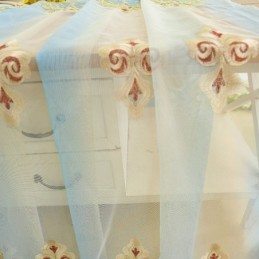 Cortinas Bordadas Europeas De Tul Para Ventana, Para Sala De Estar, Dormitorio Y Villa.