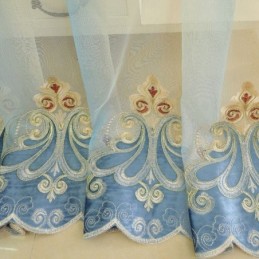 Cortinas Bordadas Europeas De Tul Para Ventana, Para Sala De Estar, Dormitorio Y Villa.