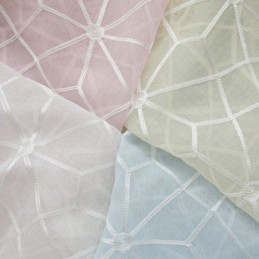 Cortina Transparente Bordada Decorativa Para Ventana, Hecha A Medida Para Sala De Estar