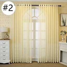 Cortina Transparente Bordada Decorativa Para Ventana, Hecha A Medida Para Sala De Estar