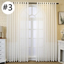 Cortina Transparente Bordada Decorativa Para Ventana, Hecha A Medida Para Sala De Estar