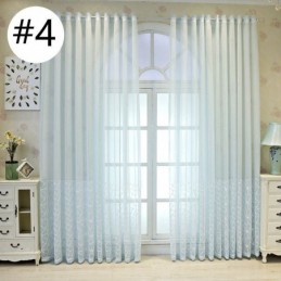 Cortina Transparente Bordada Decorativa Para Ventana, Hecha A Medida Para Sala De Estar