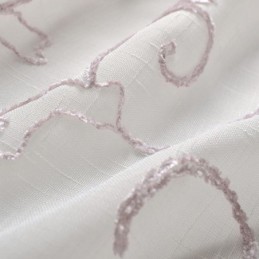 Cortinas De Gasa Blanca Transparente Con Bordado De Enredadera Para Dormitorio