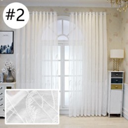 Cortinas Decorativas De Tul Bordado Para Ventana De Salón