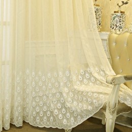 Cortina Bordada De Lujo Para Sala De Estar Y Comedor, Hecha A Medida.